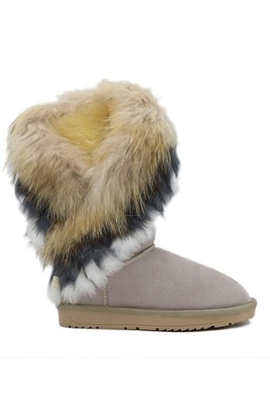 Real Fur Leather Boots