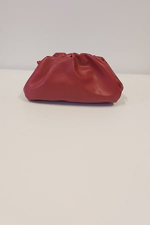 Elena Small Red Clutch Vegan Leather